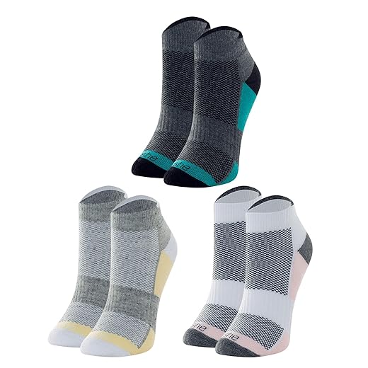 Kit 3 Meia Esportiva Cano Curto Alta Performance Protetor de Calcanhar Feminina She