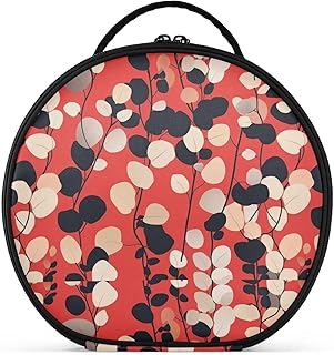 Bolsa de cosméticos de eucalipto rojo y negro...