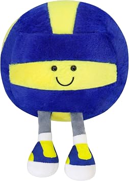 Creative Plush Volleyball Toy - Fun, Cute & Soft - Ideal for Use as Sports - Themed Throw Pillow & Kids Gift 7.9 inch