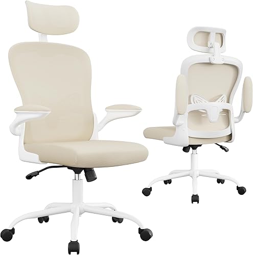 Furmax Silla de oficina ergonómica ejecutiva con respaldo alto para computadora con reposacabezas 3D, reposabrazos de apoyo lumbar ajustables para