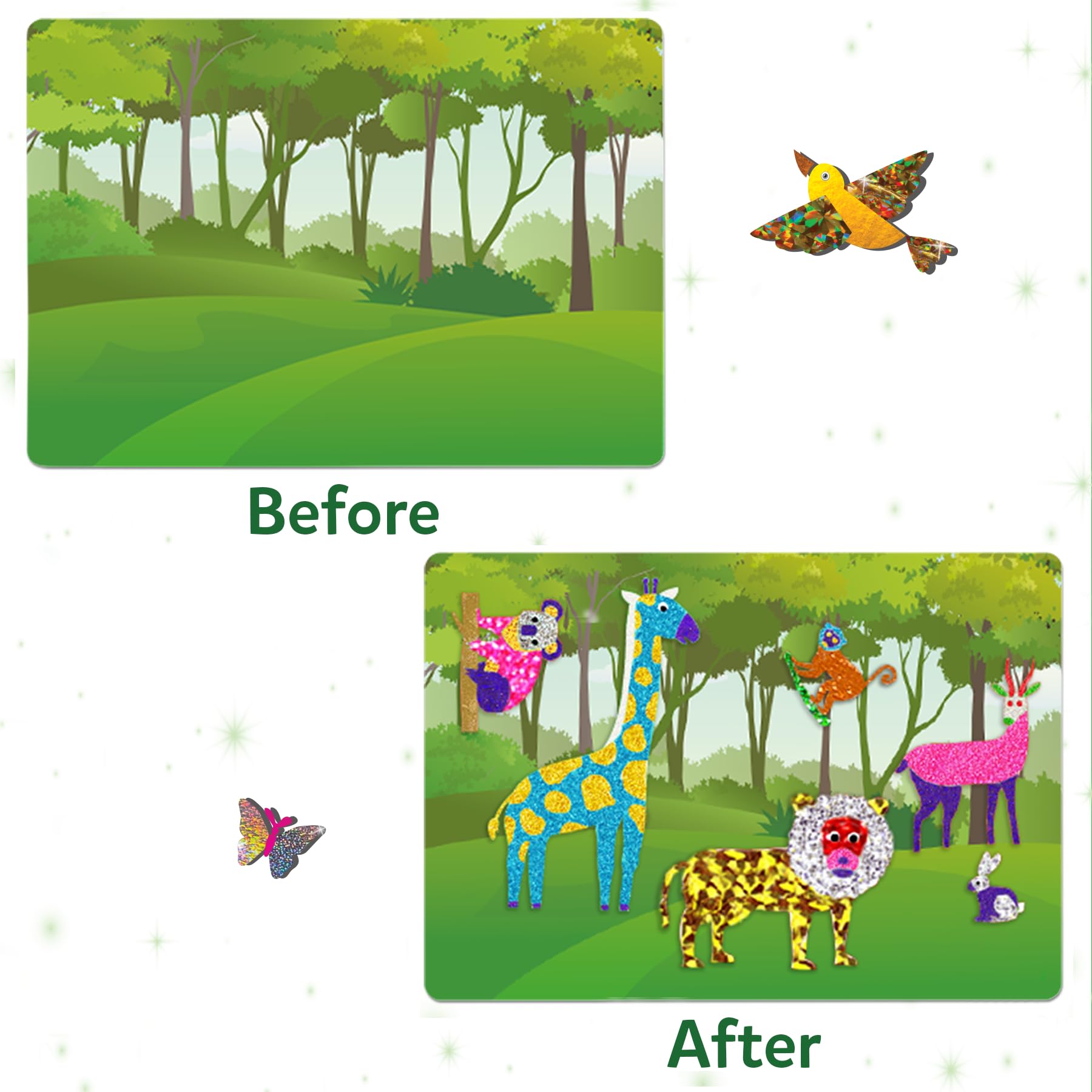 Skillmatics Foil Fun Animals Craft Kit - Mess-Free Art! -5 Skillmatics Foil Fun Animals Craft Kit - Mess-Free Art! -5