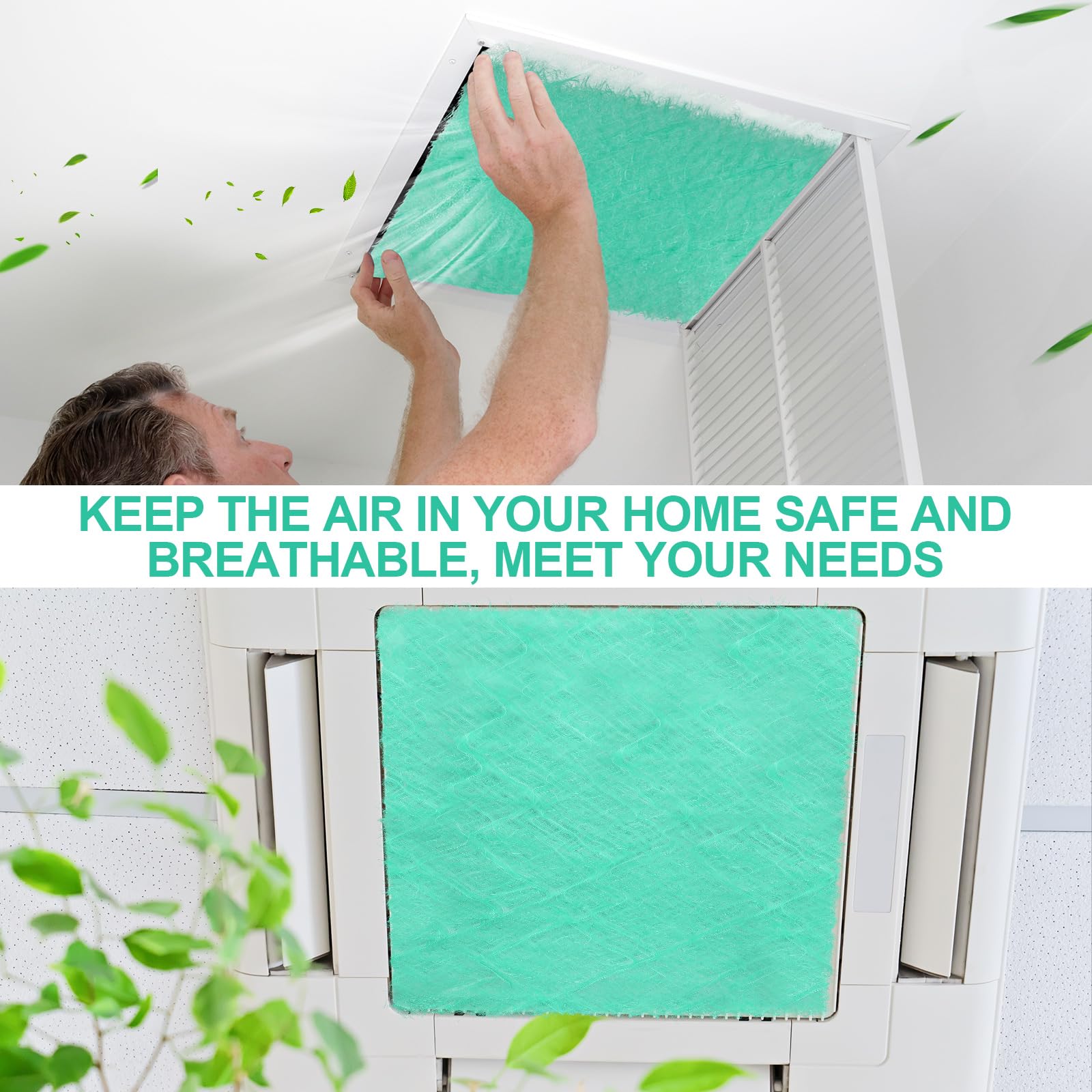 Motipuns Paquete de 50 filtros de escape para cabina de pintura, filtros de cabina de pintura en aerosol de fibra de vidrio, filtro de cabina de pulverización de aerógrafo resistente para cabina de