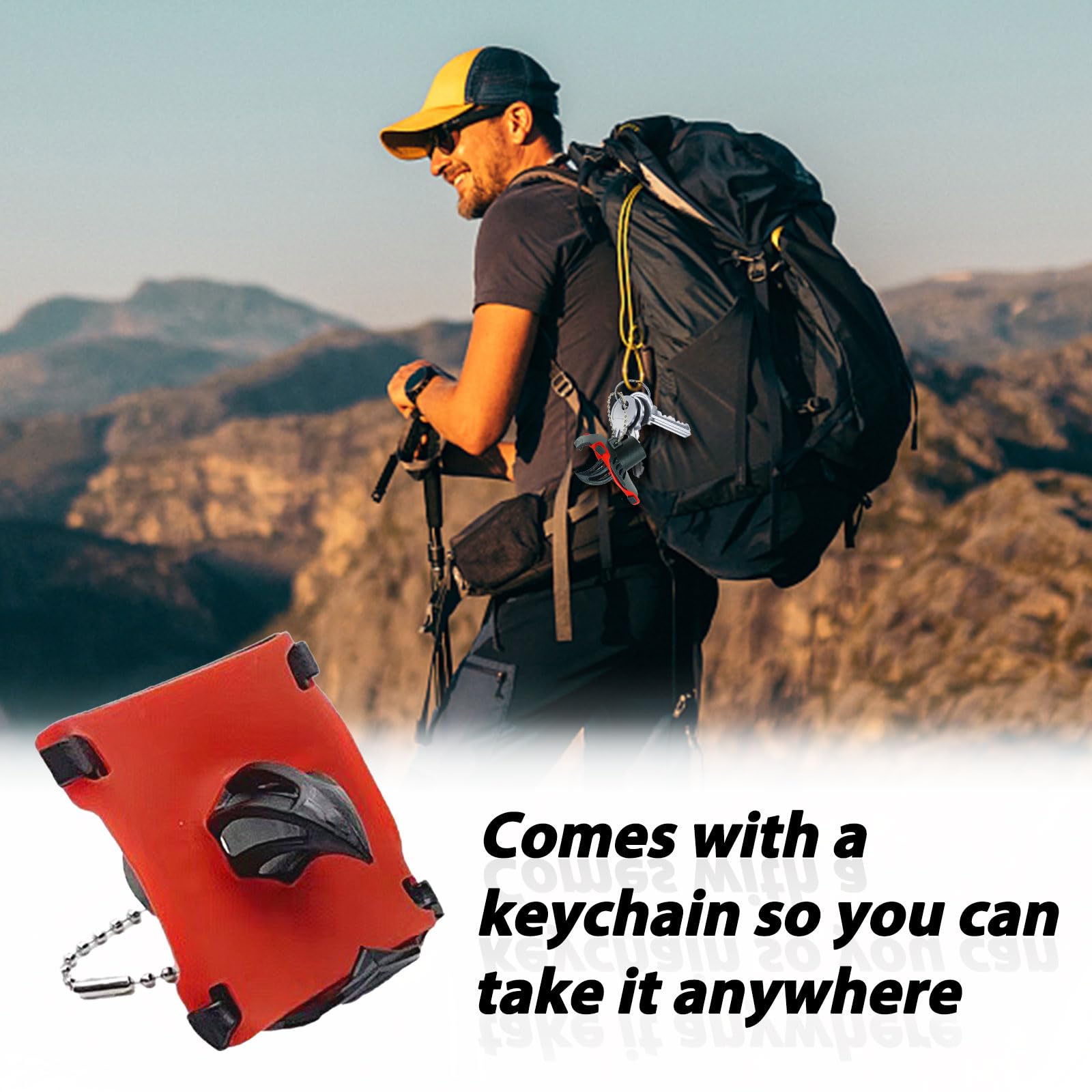 TIANYI-Ouvre-fusil De Chasse à Bière, Outil Innovant Pour Boire De La Biere Avec Porte Cles Pour Le Camping Les Fetes Sur La Plage Rouge