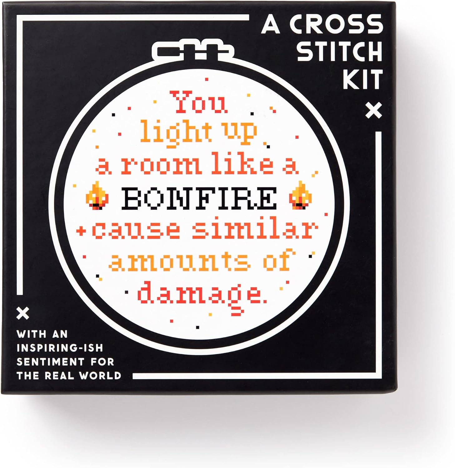 Brass Monkey I Knew It Wasn't Butter – Cross Stitch Kit for Beginners and Experts DIY Starter Craft with Design Guide and Instructions
