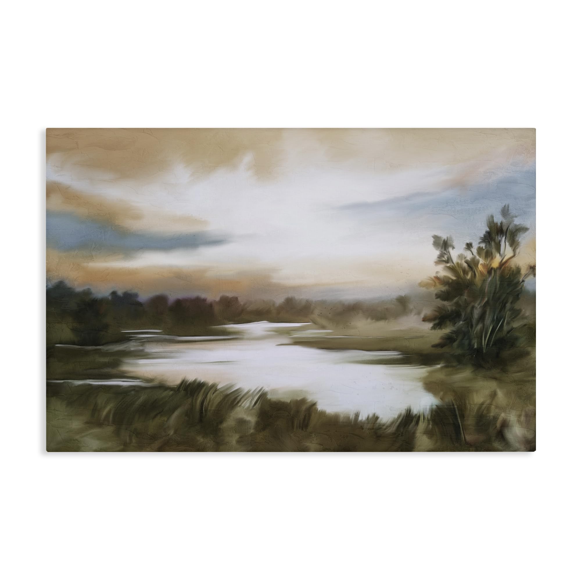 'Sunset Pond Countryside'| Canvas Art