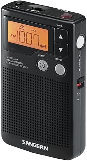 Sangean DT-200X FM-Stereo/AM Digital Tuning Pocket Radio Black