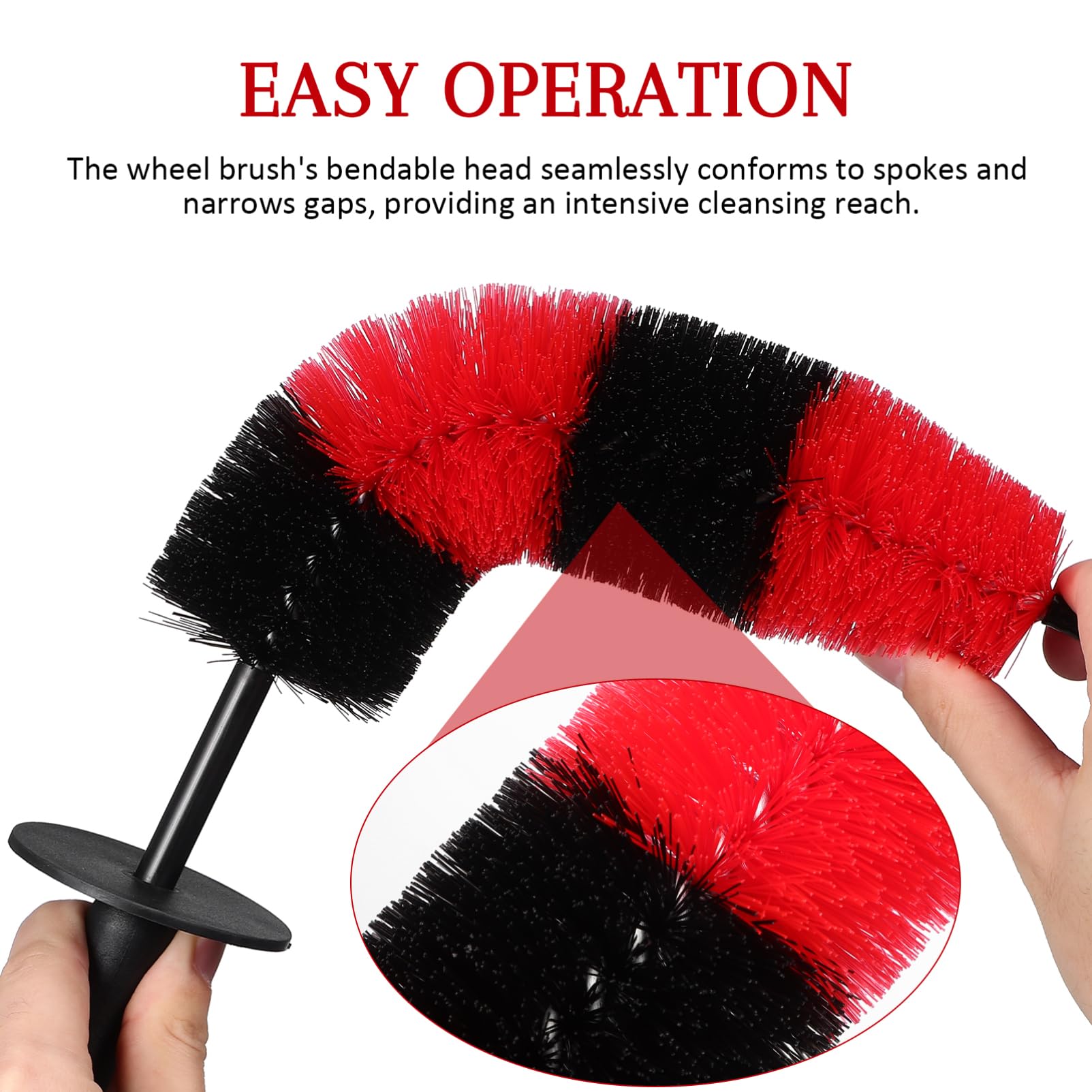 3pièces Brosse De Nettoyage pour Roues De Voiture Outil De Detailing Ergonomique pour Jantes Et Pneus Accessoire De Lavage Automobile