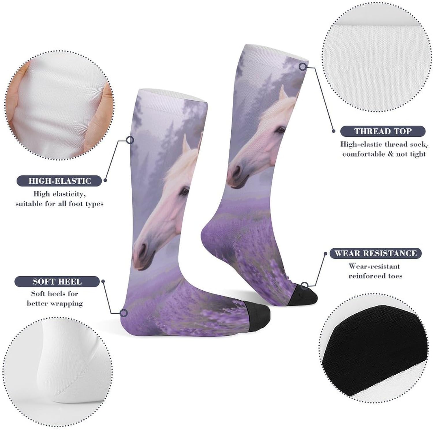 Palomino Horse Knee High Soccer Socks Moisture Wicking