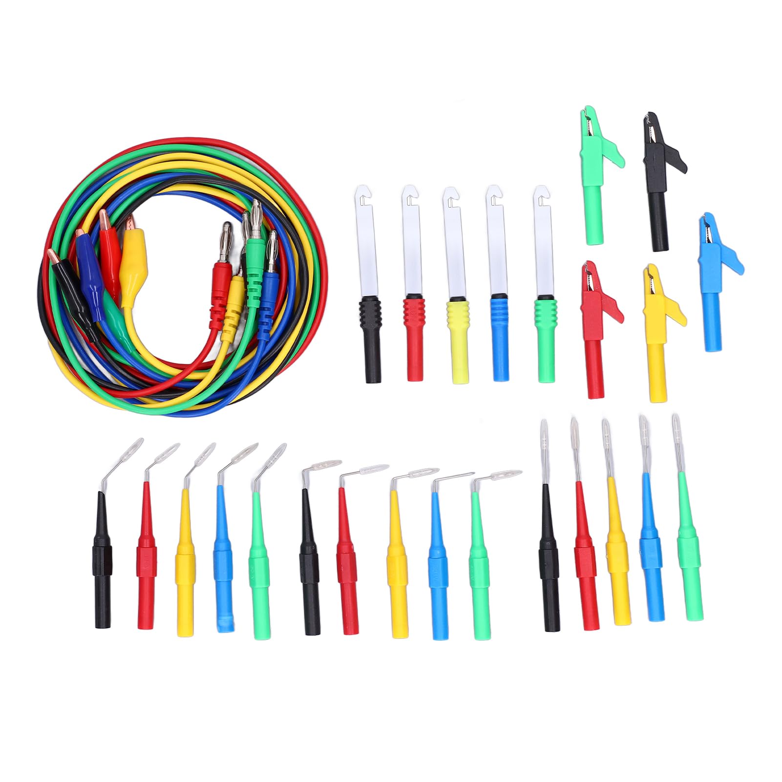 Kit di Cavi per Test con Spina a Banana Kit Sonda Posteriore, Kit Sonda Posteriore 90 ° 135 ° 180 ° Sonde Posteriori Kit Spina a Banana da 4 Mm per Test Diagnostici per Auto