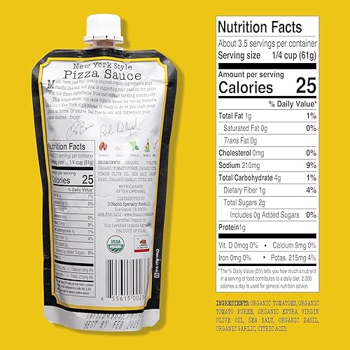 Vista 18 de Bianco DiNapoli Salsa de pizza orgánica estilo NY – Tomates cultivados en California madurados con vid – Hecho con ajo orgánico, albahaca, tomates