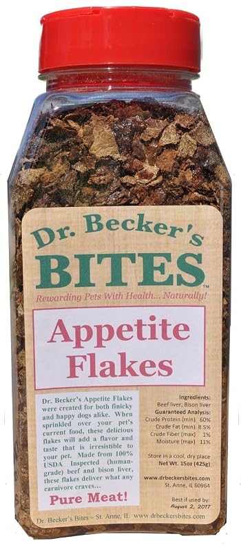 Petisco em Flocos sabor Carne Bovina para Cães e Gatos Dr. Becker's Big Appetite Flakes, 420 g