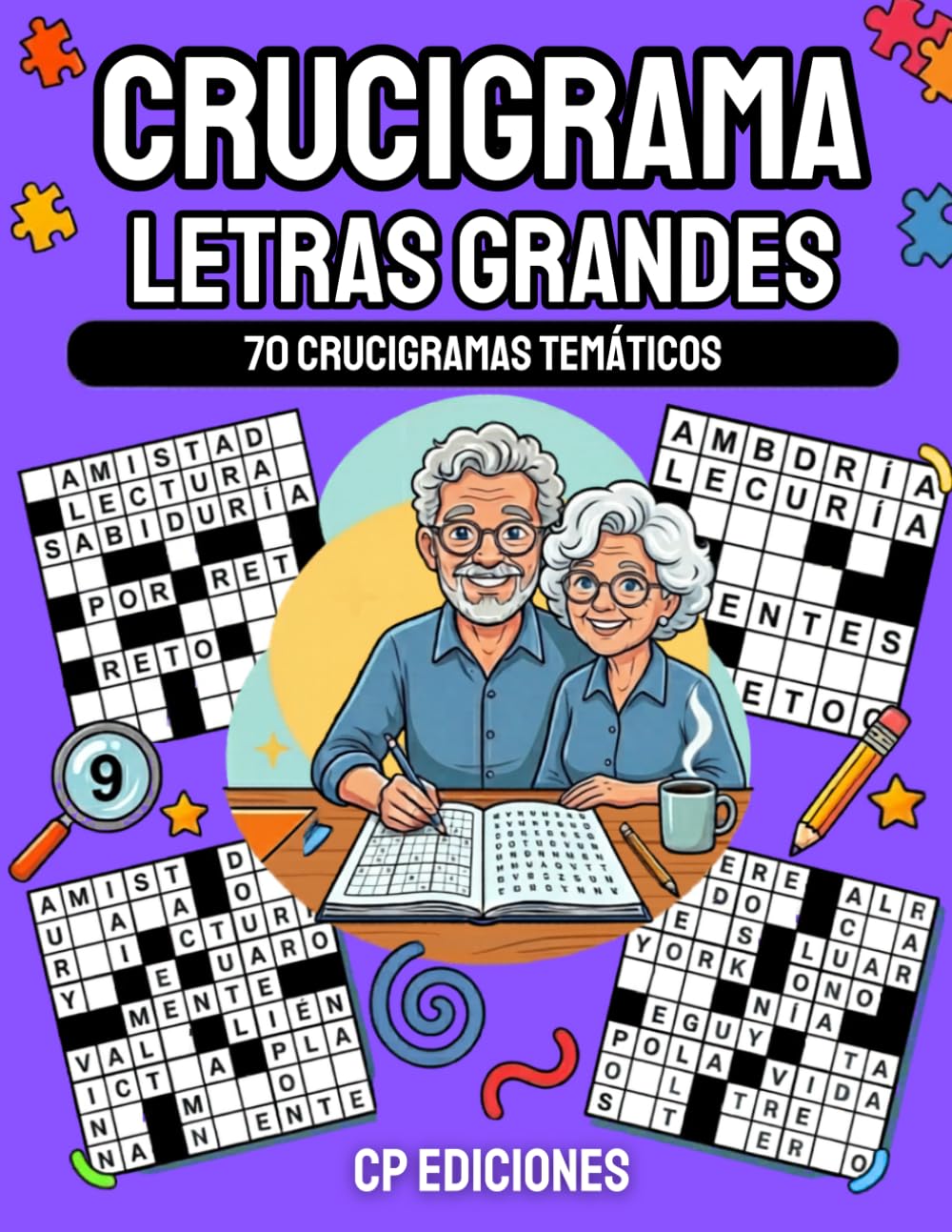 Crucigrama Letras Grandes: 70 Crucigramas Temáticos (Colección Letras Grandes)