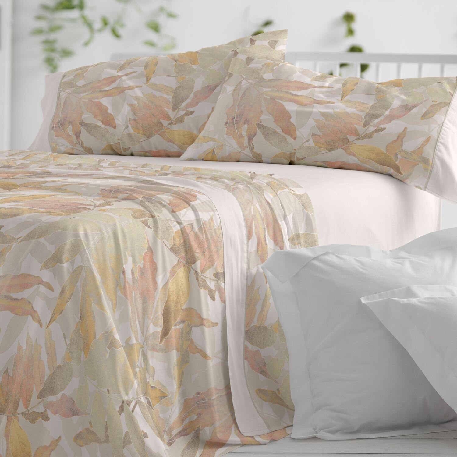 Burrito Blanco | Juego de sábanas | Cama de 150 a 160cm. (+Medidas Disponibles) | Diseño 044 | Color Canela (150-160x190/200cm.)