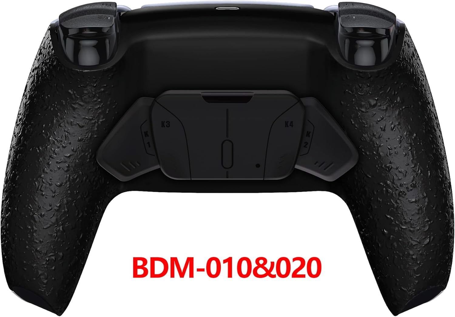 eXtremeRate Textured Black Programable RISE4 Remap Kit for PS5 Controller BDM 010 & BDM 020, Upgrade Board & Redesigned Back Shell & 4 Back Buttons for PS5 Controller - Controller NOT Included