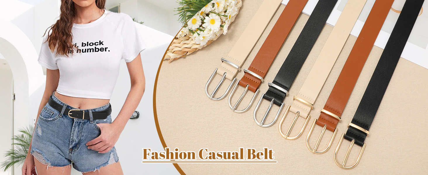 9863 Women\'s 1.25 Inch Leather Belt, Stylish Fashion Accessory For Everyday Women main image 4