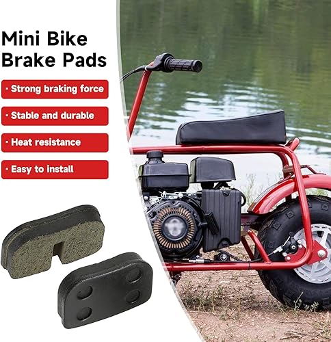 Miniatura 2 de FVRITO Pastillas de freno traseras para Mini Bike 97cc 79cc 2.8HP Coleman CT100U CC100X Motovox MBX10 Baja DB30 Monster Moto MMB80 SYX Moto 50cc