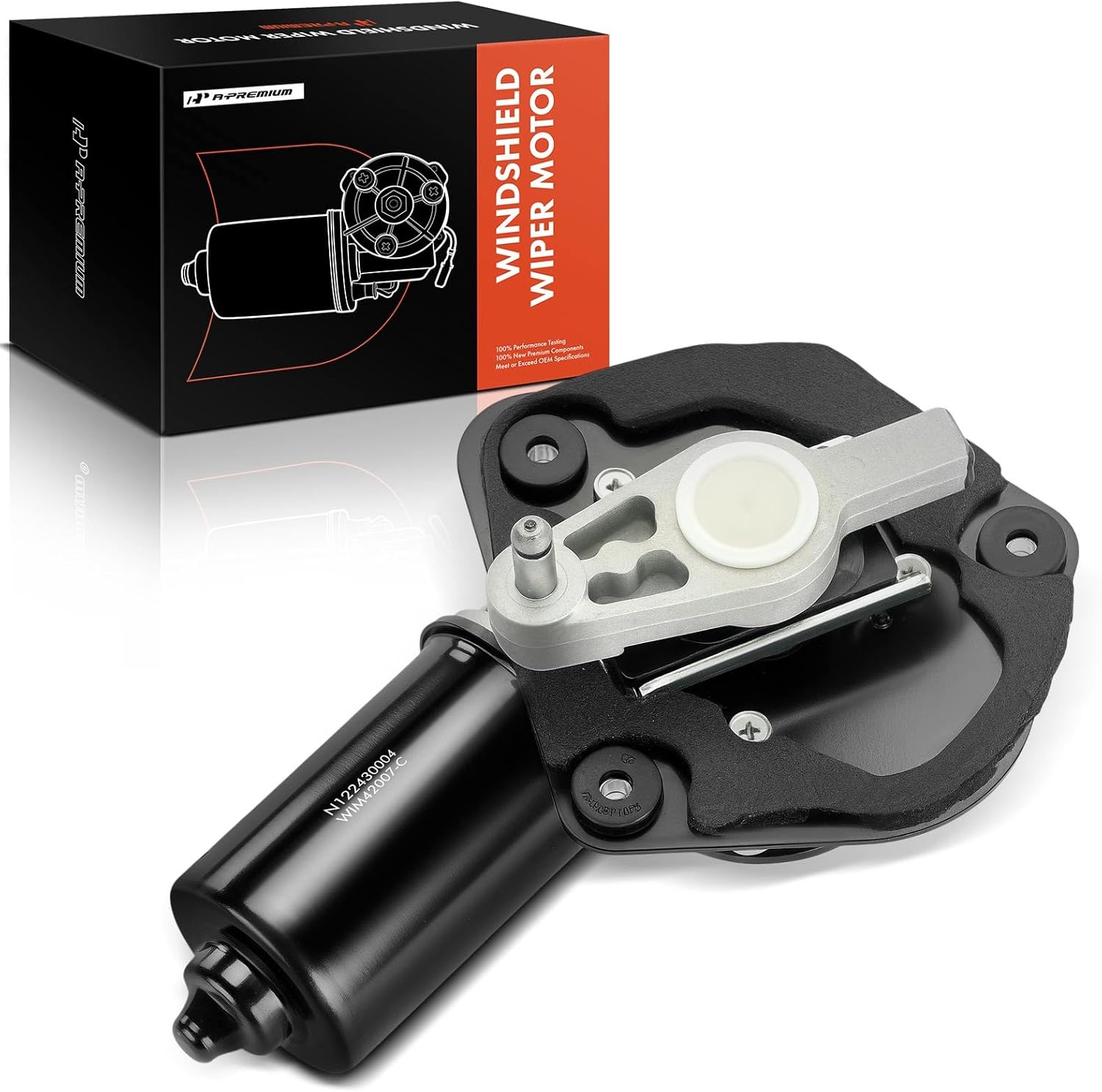 A-Premium Front Windshield Wiper Motor Compatible with Lincoln Town Car 1987 1988 1989, 7-Pin, with 1 Plug Motor