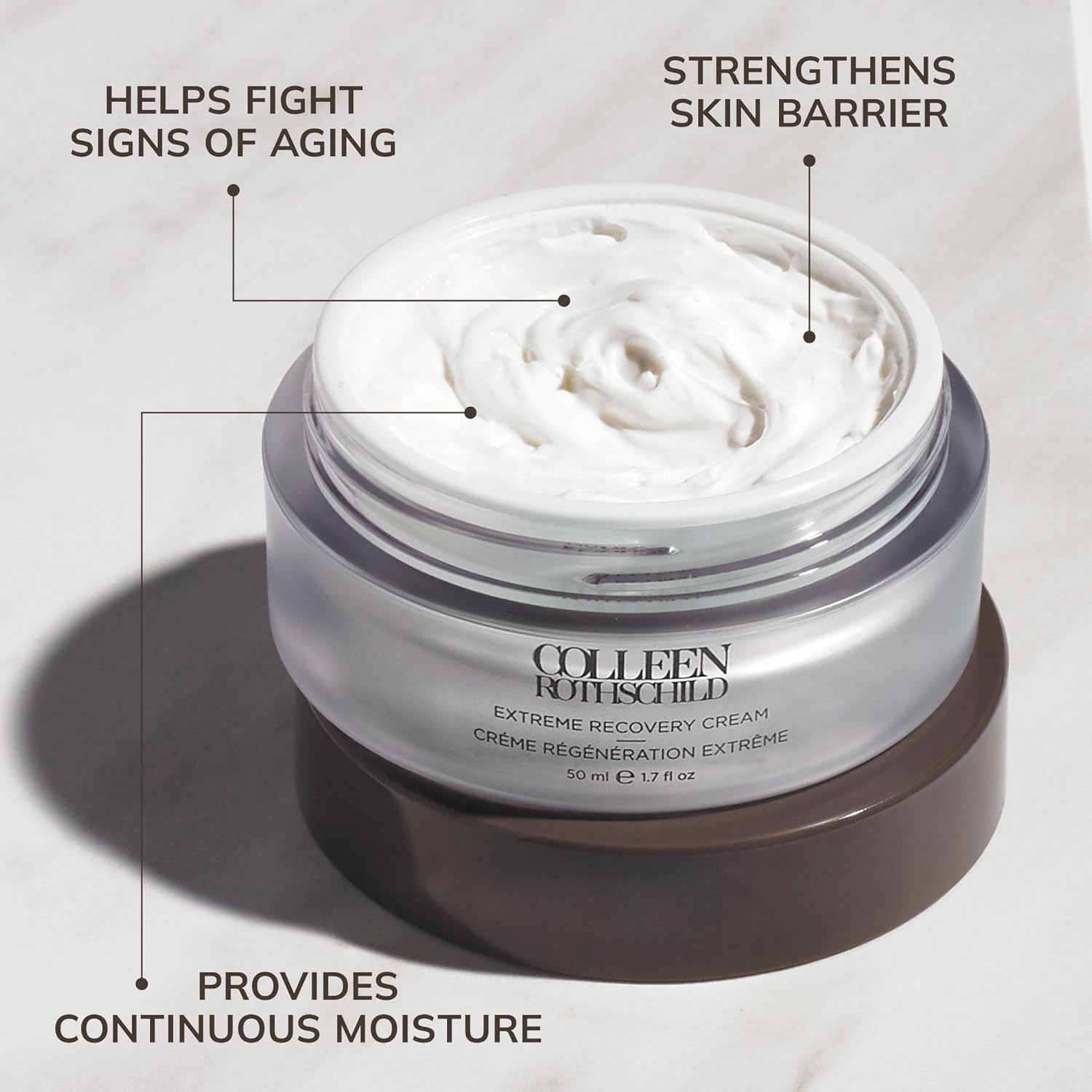 COLLEEN ROTHSCHILD Extreme Recovery Cream | Intensive Care for Dehydrated Skin | Maximum Moisture | Strengthens Barrier | Fights Wrinkles | Evens Skin Tone & Texture | All Skin Types - Image 3