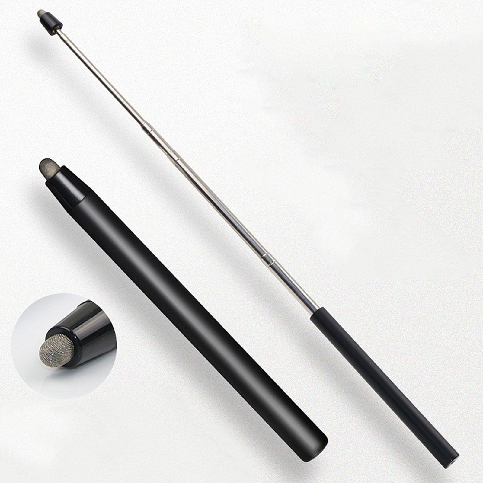 Qianly 2 Piezas Puntero Telescópico Puntero Retráctil Puntero para Pizarra Puntero para Presentaciones con Cuerpo de Acero Inoxidable Y Punta de Fieltro Suav, 4 Piezas