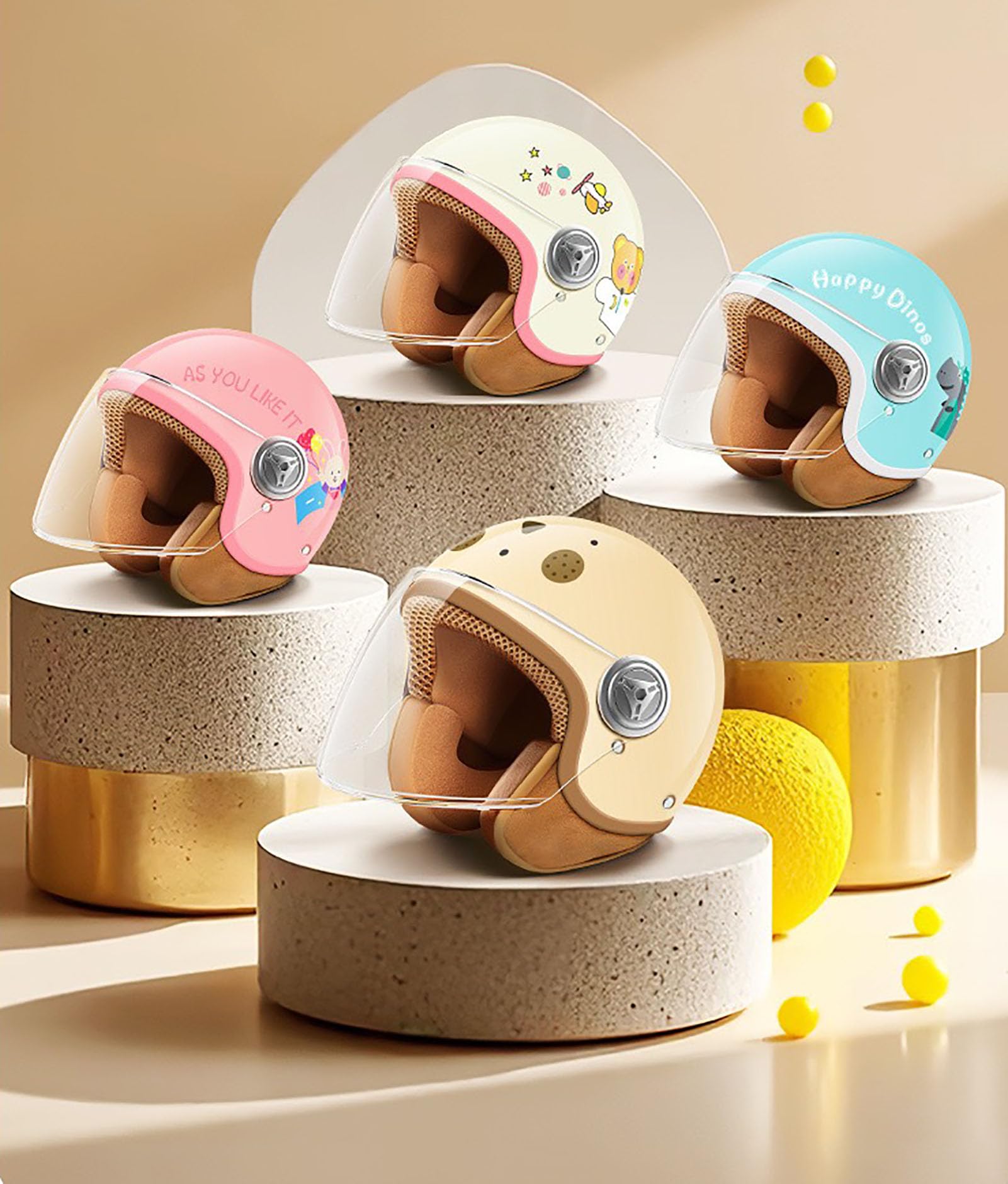 WWJJLL Casques De Moto Pour Enfants Garçons Et Filles, Casques De Vélo