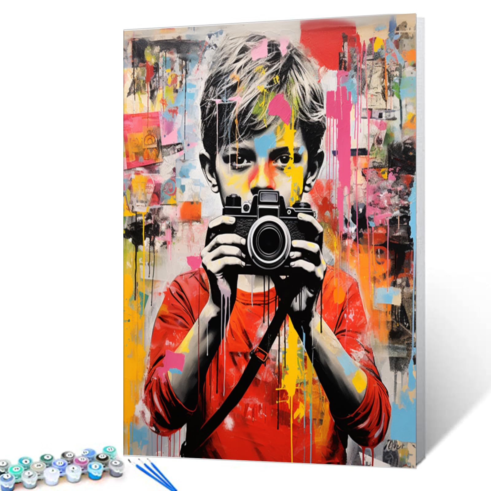 Amazon.co.jp: Banksy DIY油絵 数字キットによるペイント 16 x 20