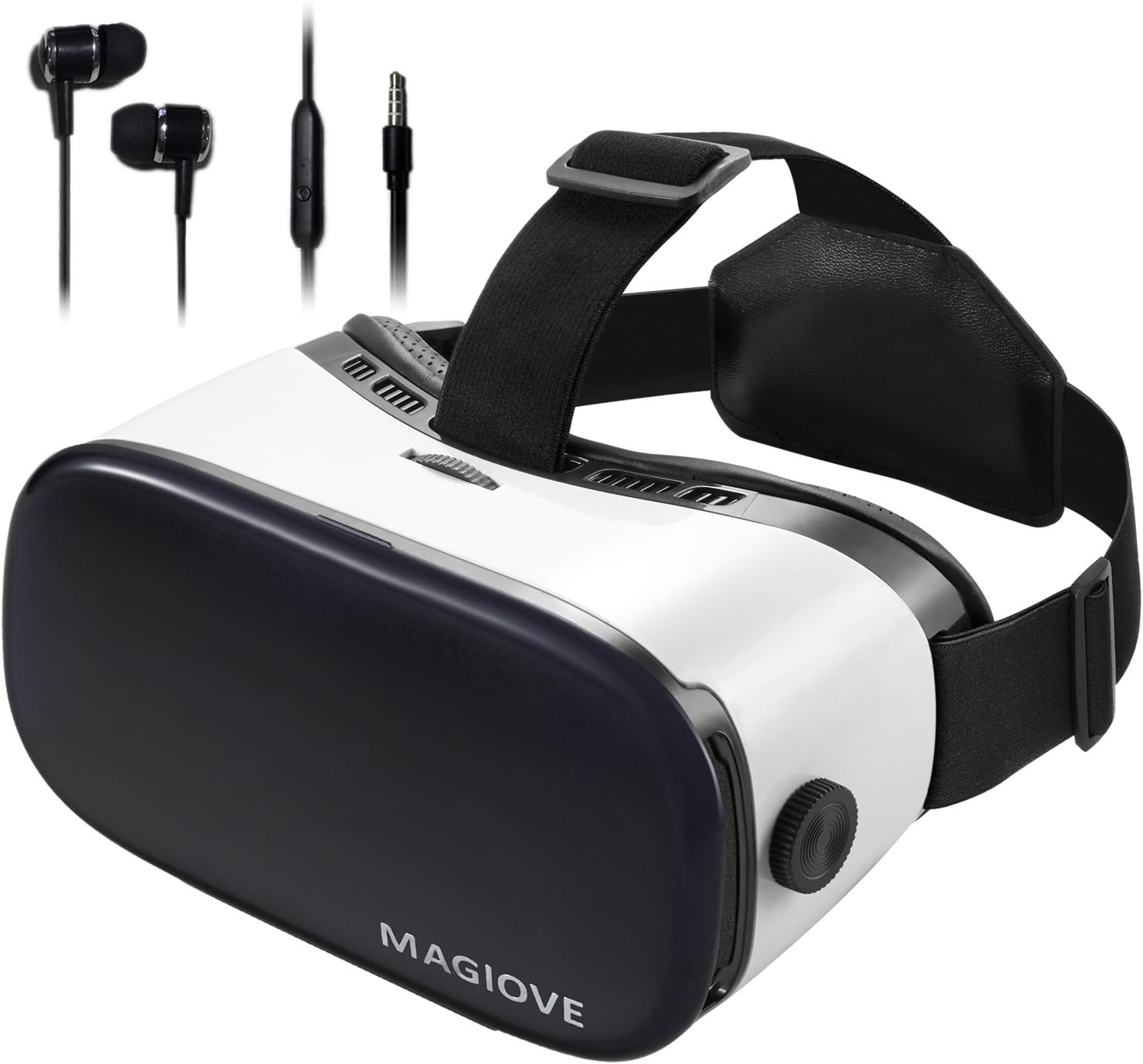 3D VR Glasses Virtual Reality Headset Best Mobile Phone 3D Movies for iPhone + Stereo Headphones