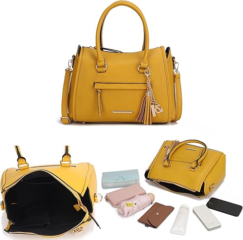 Miniatura 6 de MKF - Bolsos de hombro para mujer - Bolso de bolsillo de piel sintética, cartera para maletín - Correa cruzada, bolso con asa superior