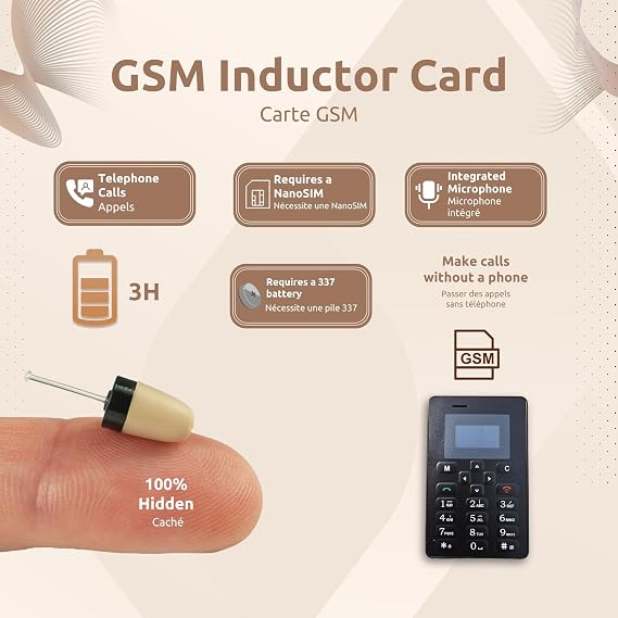 PingaOculto Spy Earpiece GSM Exams Nano SIM (Vip Pro SuperMini GSM Card)