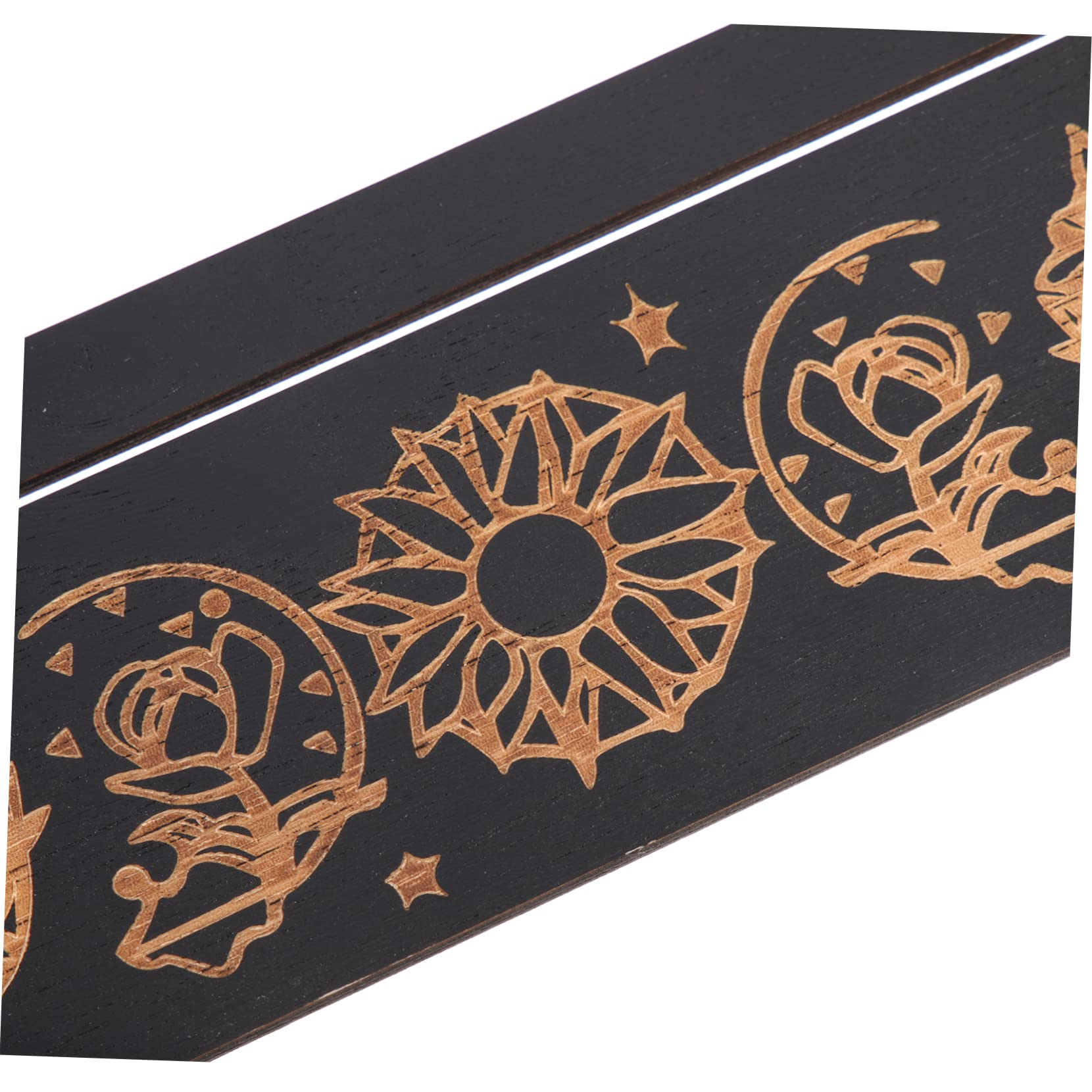 Cabilock 5 Juegos Tarjetero Rectangular De Madera Bandeja Expositora De Cartas Del Tarot Soporte Del Altar Del Tarot Decoración Para Cuarto Soporte De Exhibición Decoración De Manos Black