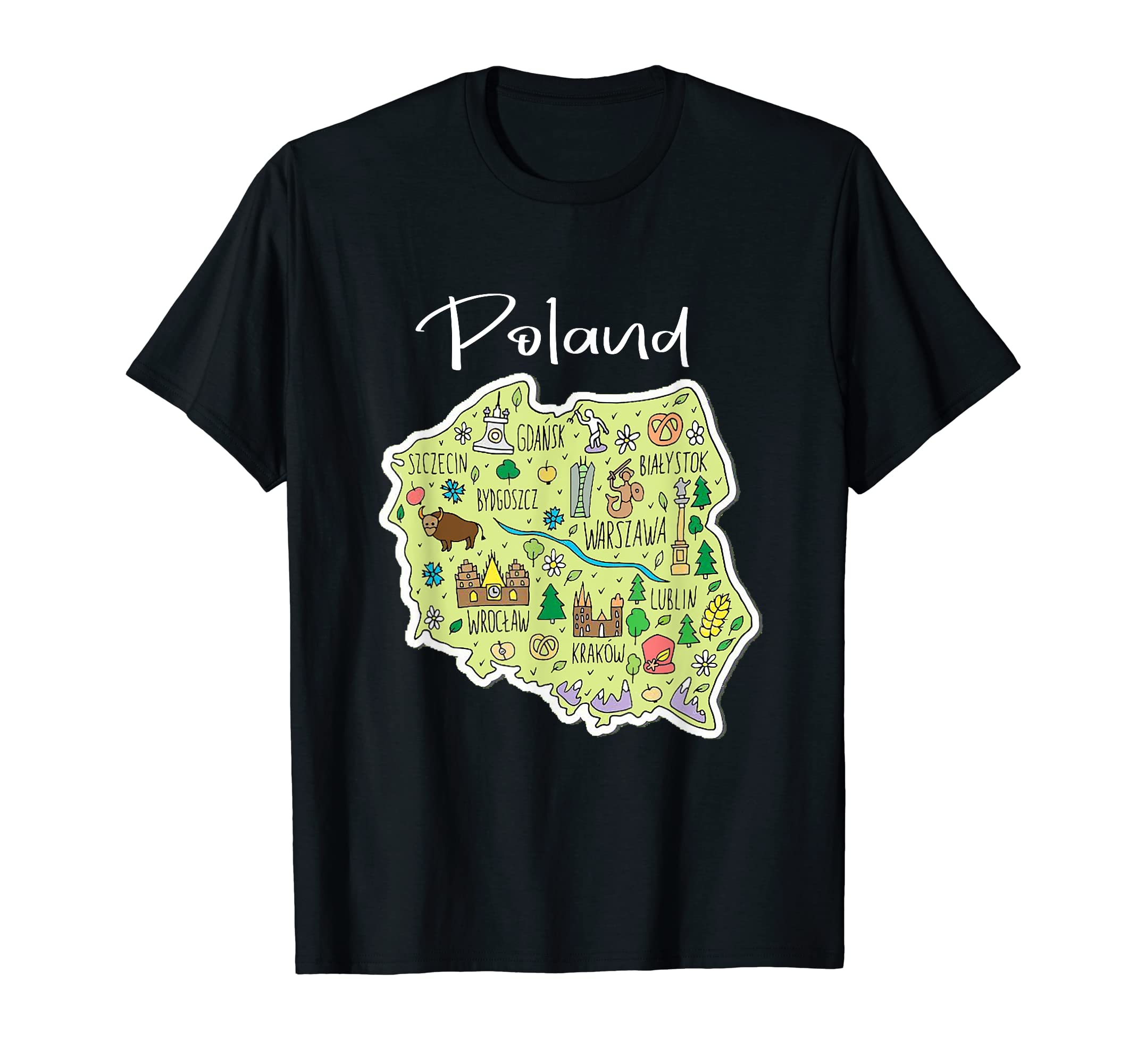 Polish flag tshirt, Polish maps, poland mapPoland tshirt, Polish clothes, Poland shirt for women men T-Shirt