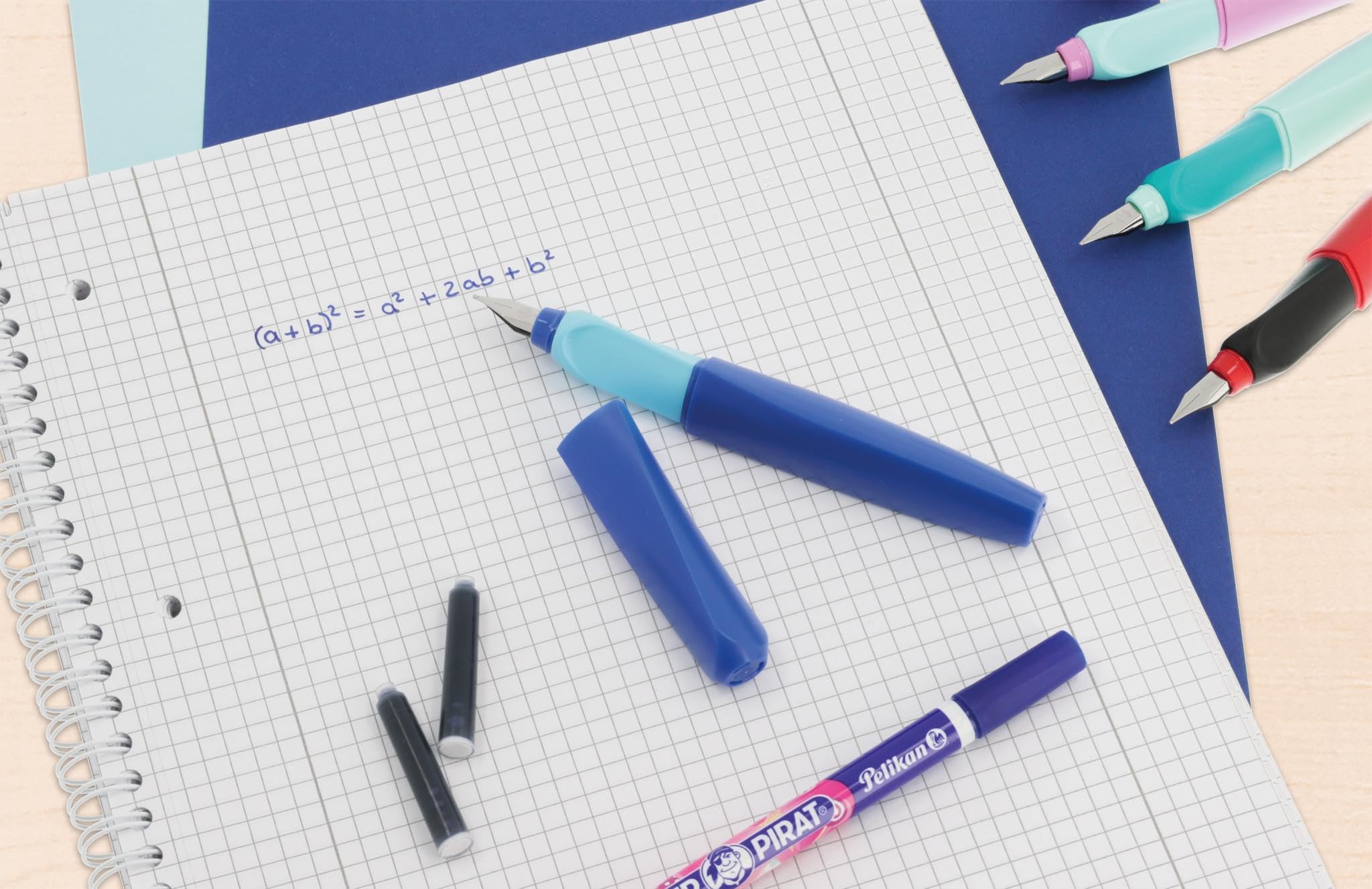 Pelikan Twist Penna Stilografica Ergonomica Pennino M Acciaio Inossidabile per Destrimani e Mancini