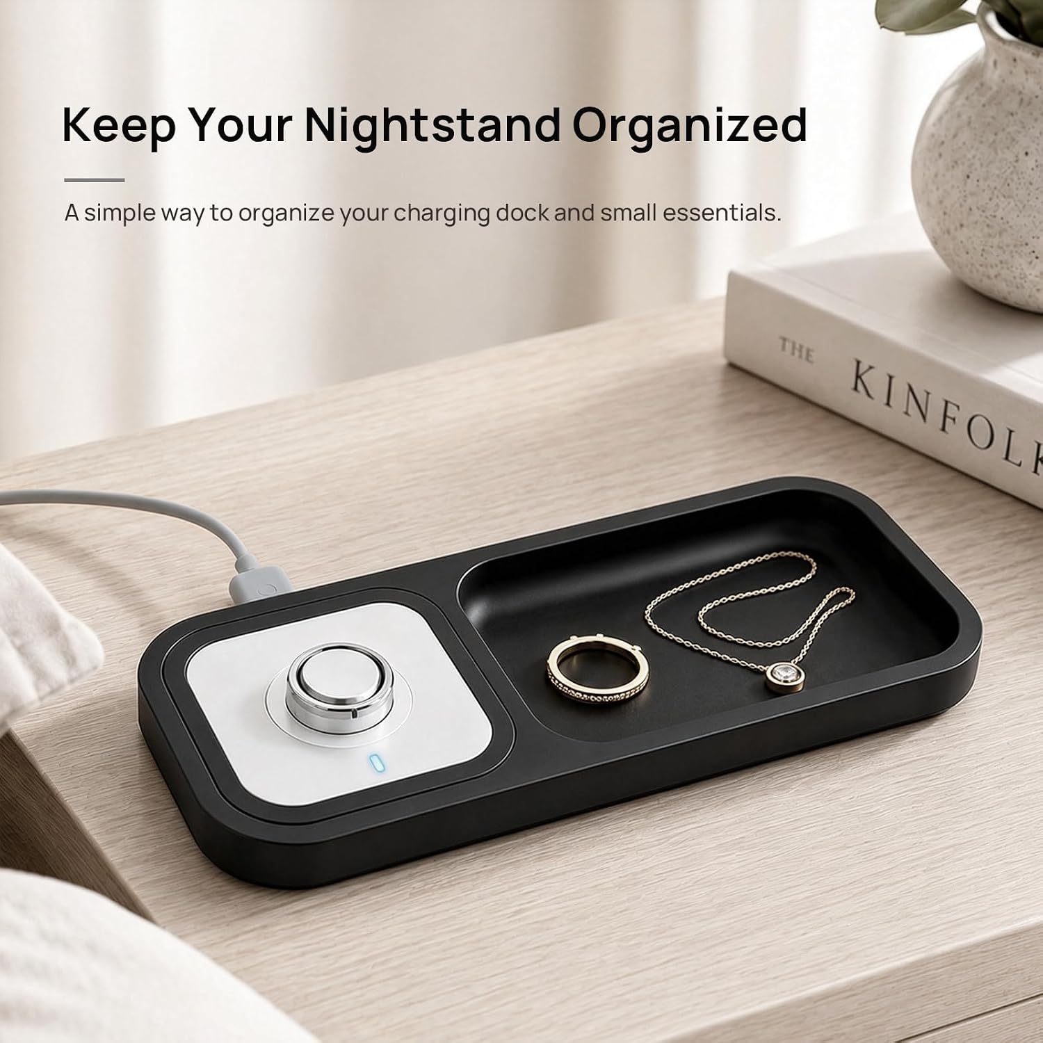 Stand for Oura Ring Gen 5/4 Charger & Accessories, Silicone Charging Station Holder Case Organizer for Oura Ring Stack/Jacket, Earrings, Necklaces, Bracelets (No Charger Included)