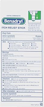 Benadryl Extra Strength Itch Relief Stick, 6 Count