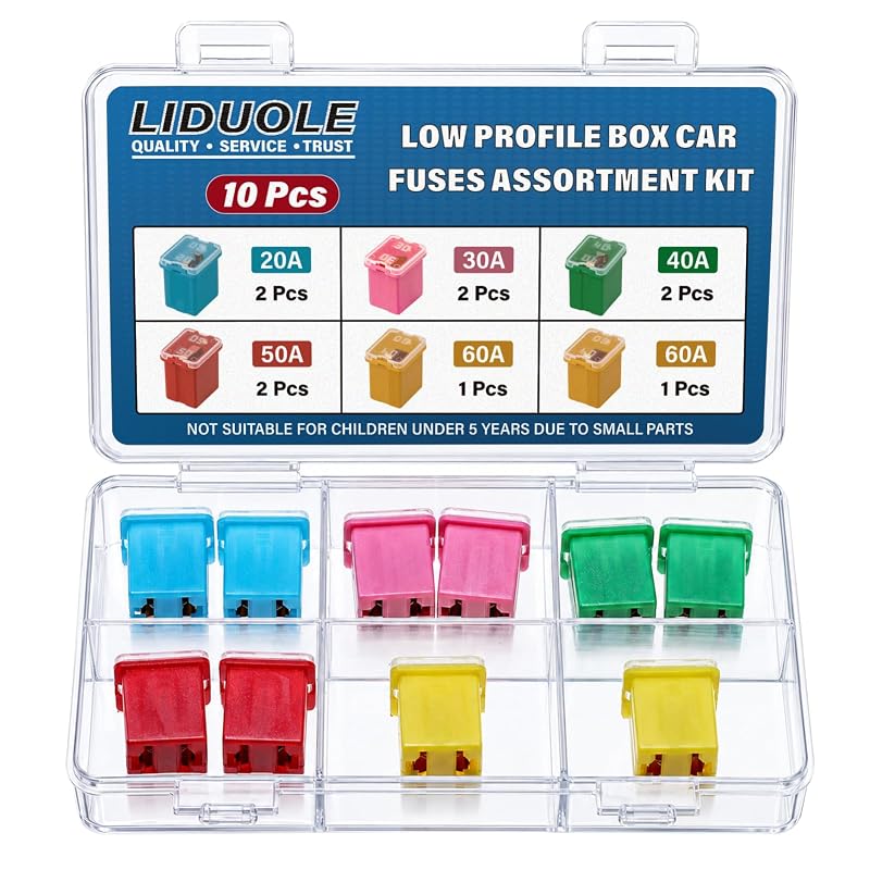 Kit de Fusíveis J-Case Low Profile LIDUOLE 20A a 60A – 10 unidades