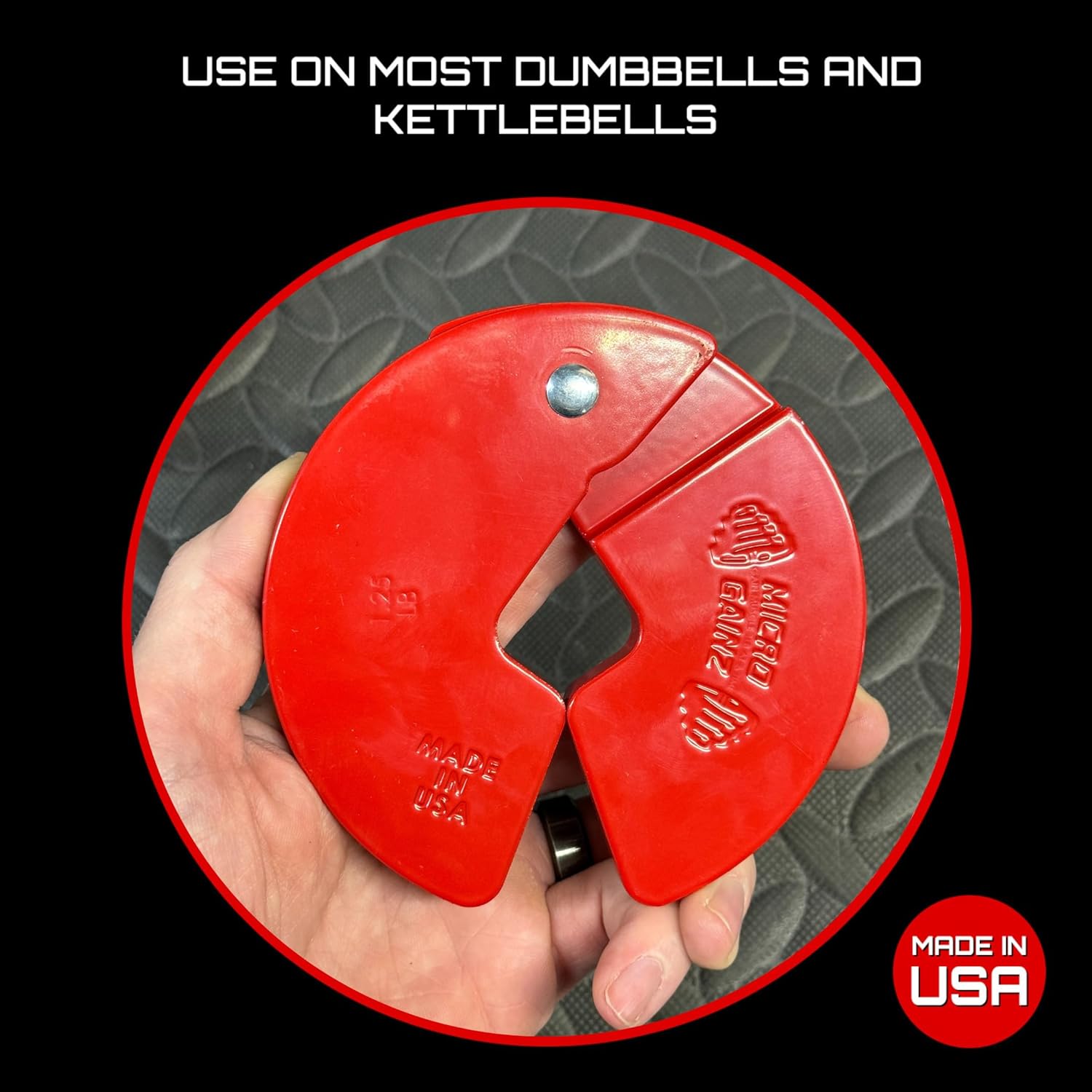 Micro Gainz Dumbbell Fractional 1.25lb Weight Plate, Ideal for Micro Loading, (Choose Color) 4 Piece Fractional Weight Plates, Designed for Dumbbell Training, Made In USA