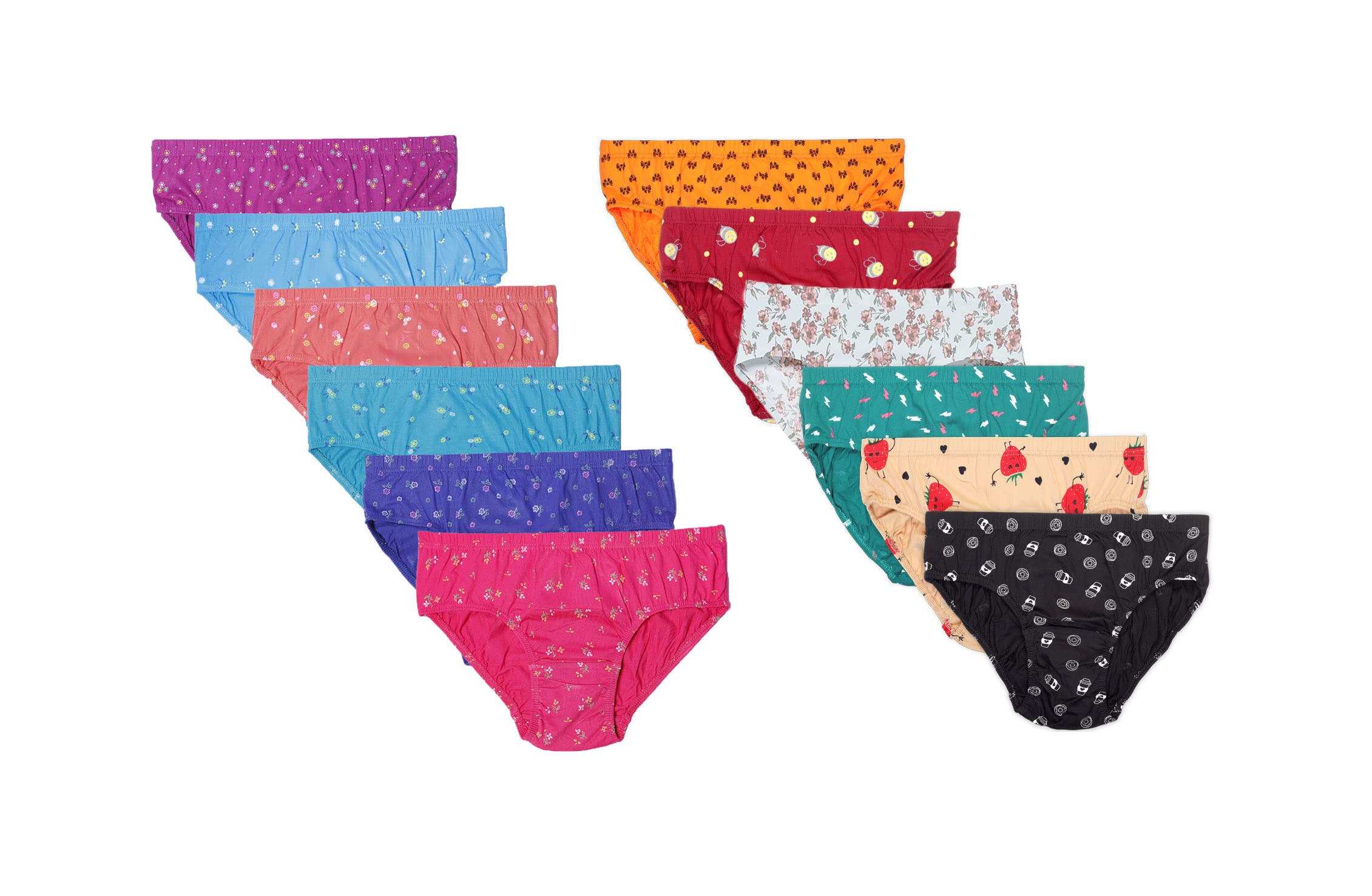 Womens Panties Innerwear Combo Ladies Printed Cotton Briefs Underwear Multicolor- Pack of 12,-image-7