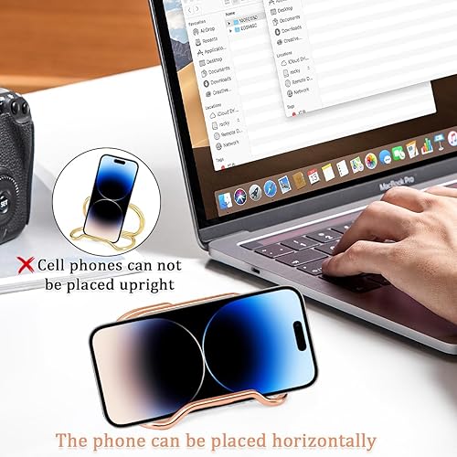 Miniatura 2 de ROPCIA Paquete de 2 tarjeteros para escritorio, pantalla de tarjetas de visita de metal, soporte para tarjetas de visita de escritorio para