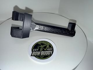 Bow Buddy™ Twist-On Vehicle Bow Holder – Universal Fit, Headrest-Mounted Archery Bow Hanger – Official USA-Made Archery Accessory