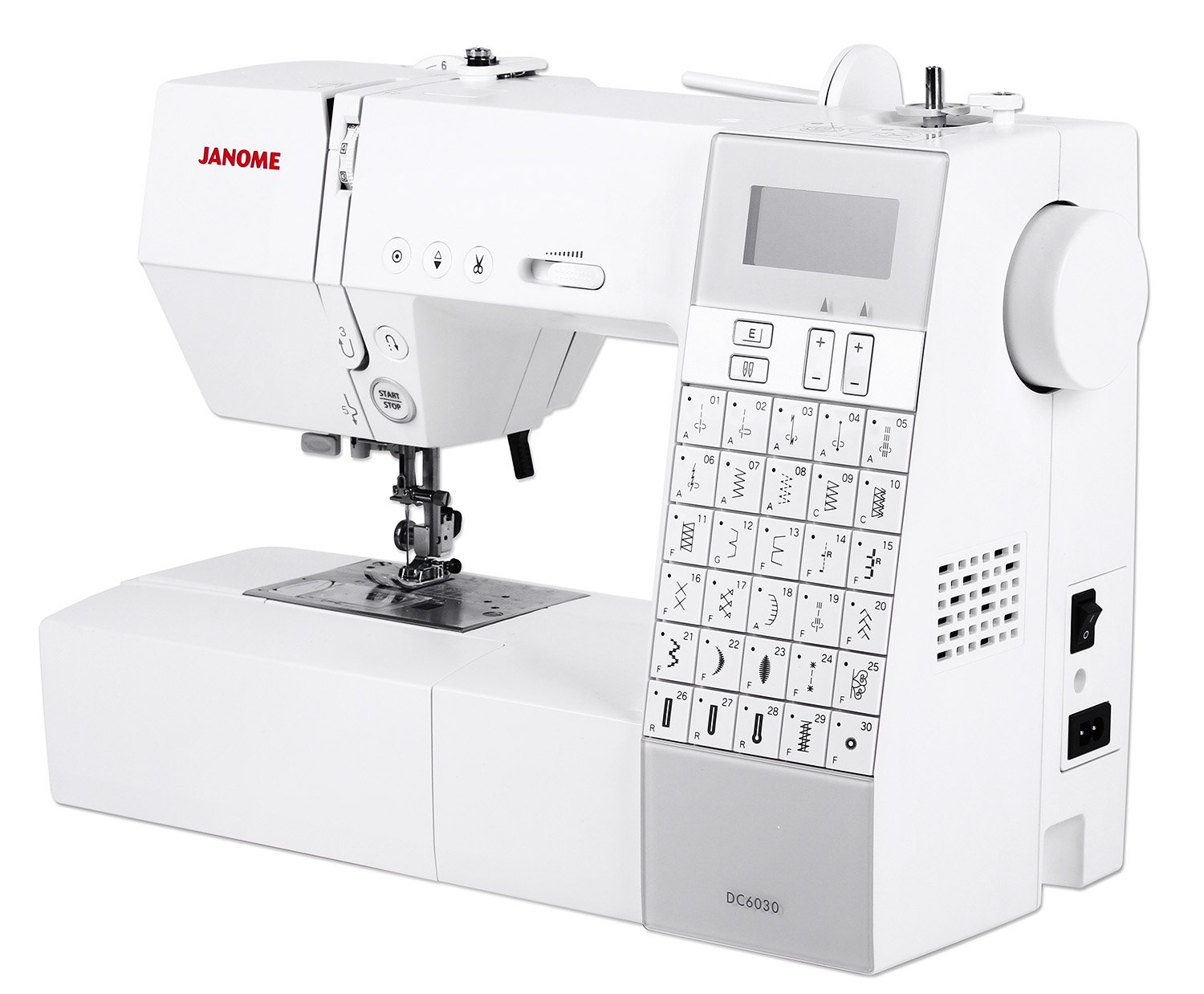 Janome DC 6030 - Máquina de coser (Máquina de coser automática, Blanco, Costura, 5 mm, Eléctrico, 6,8 kg)