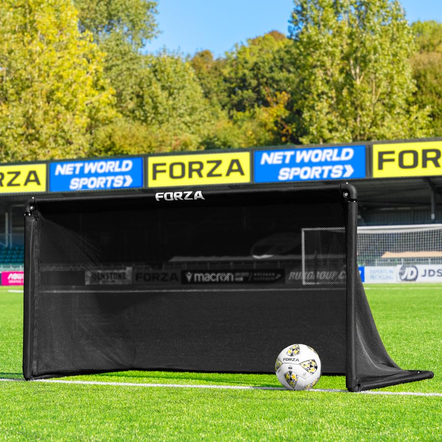 FORZA POD Goal Lite – High-Performance Quick-Fold Football Goal for Garden, Park & Training Drills (Black, 6 x 3)