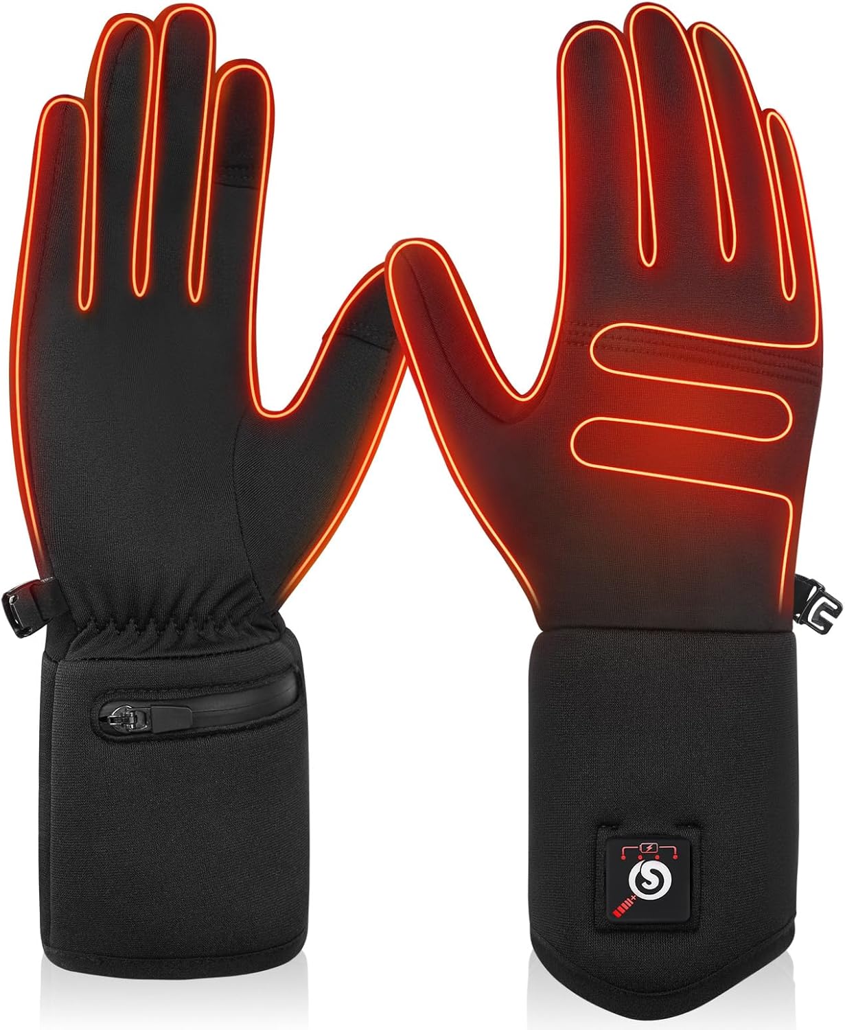 Electric Heated Liner Gloves for Men and Women, Slim Flexible Design with Rechargeable Battery for Office and Daily Use(X-Large-XX-Large)