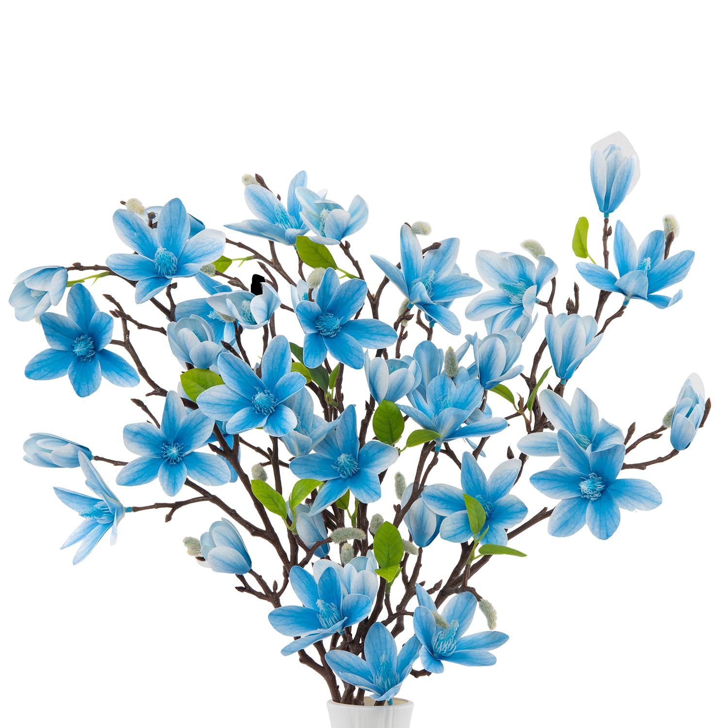 Fleurs de magnolia bleues artificielles pour réussir vos centres de table de mariage
