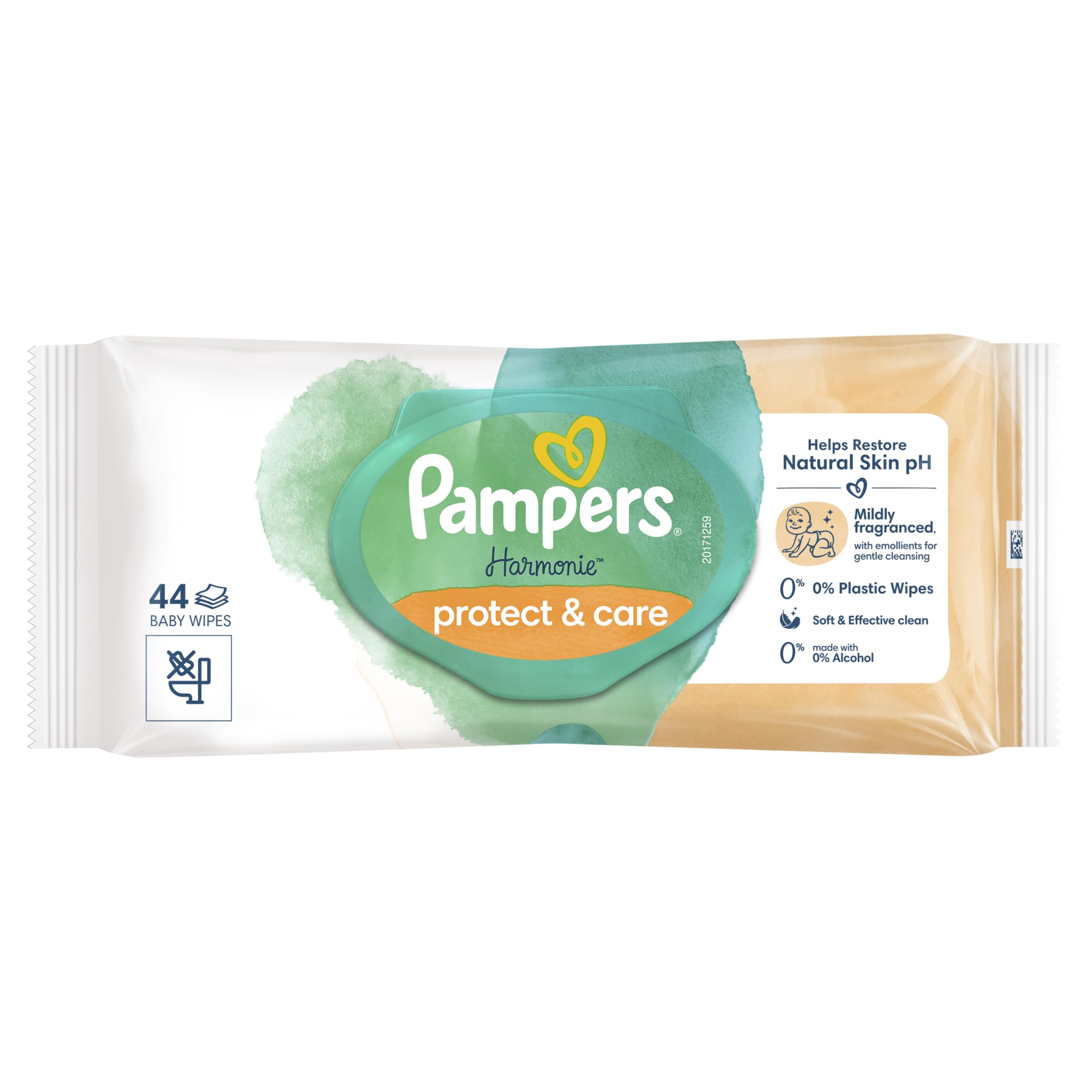 Pampers Harmonie Protect & Care Baby Wipes 1 Pack 44 Wipes = 44 Baby Wipes, Help Natural Skin Ph, and a Little Marigold