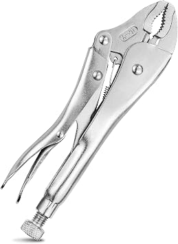 YIYITOOLS Original Locking Pliers with Wire Cutter, Curved Jaw, 10-Inch, MY-1-002