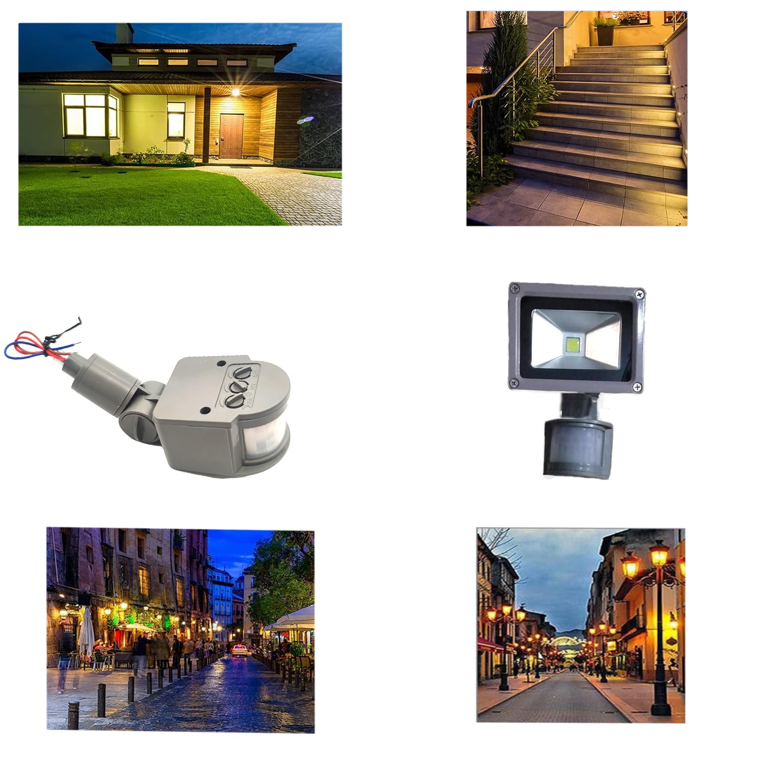 Détecteur de mouvement PIR, remplacement du détecteur de mouvement, AC 110-220 V, étanche pour extérieur, capteur de corps humain pour lumière LED, interrupteur automatique du crépuscule à