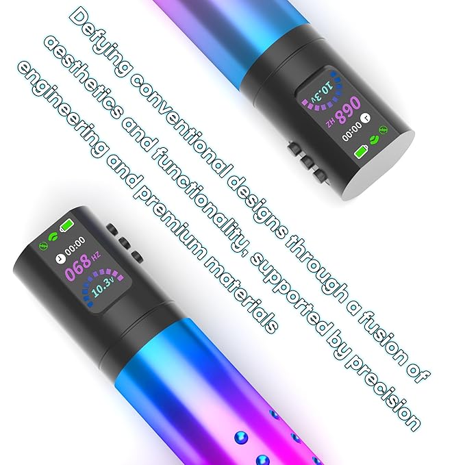 Kit Máquina Tatuar Pen Rotativa POSEIDON con Pantalla LED y miniatura 5