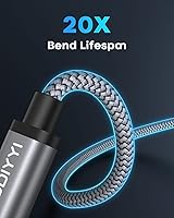 Vista 5 de Cable USB C a USB C (3 pies, paquete de 3 unidades) C a C 60 W (3 A), cable de carga rápida USBC a USBC, cable de carga USB C trenzado para iPhone