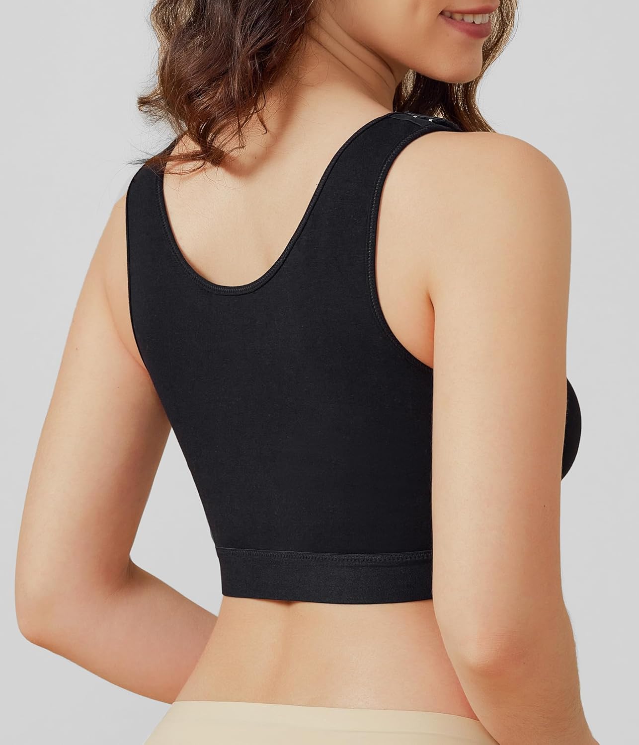 BRABIC Front Closure Post Surgical Compression Everyday Bra for Women Mastectomy with Removable Breast Support Band - Image 2