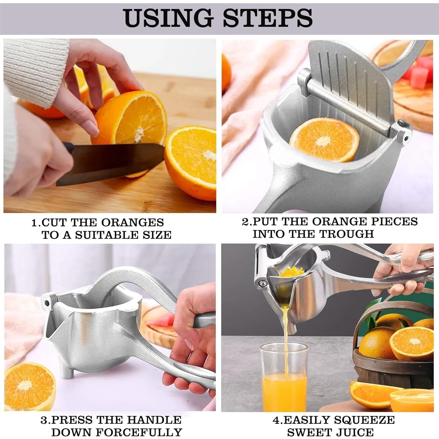 Hand Press Juicer - Fresh Citrus & Fruit Juice -3