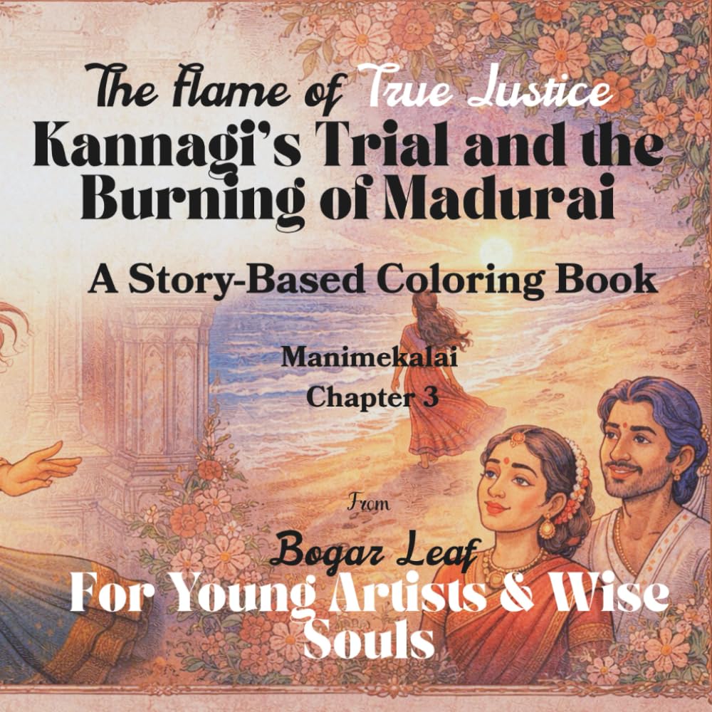 The Flame of True Justice Kannagi’s Trial and the Burning of Madurai: A Story-Based Coloring Book | Chapter 3 | Ages 4 to Adult | Moral, relaxing, ... where ancient wisdom meets modern hands)